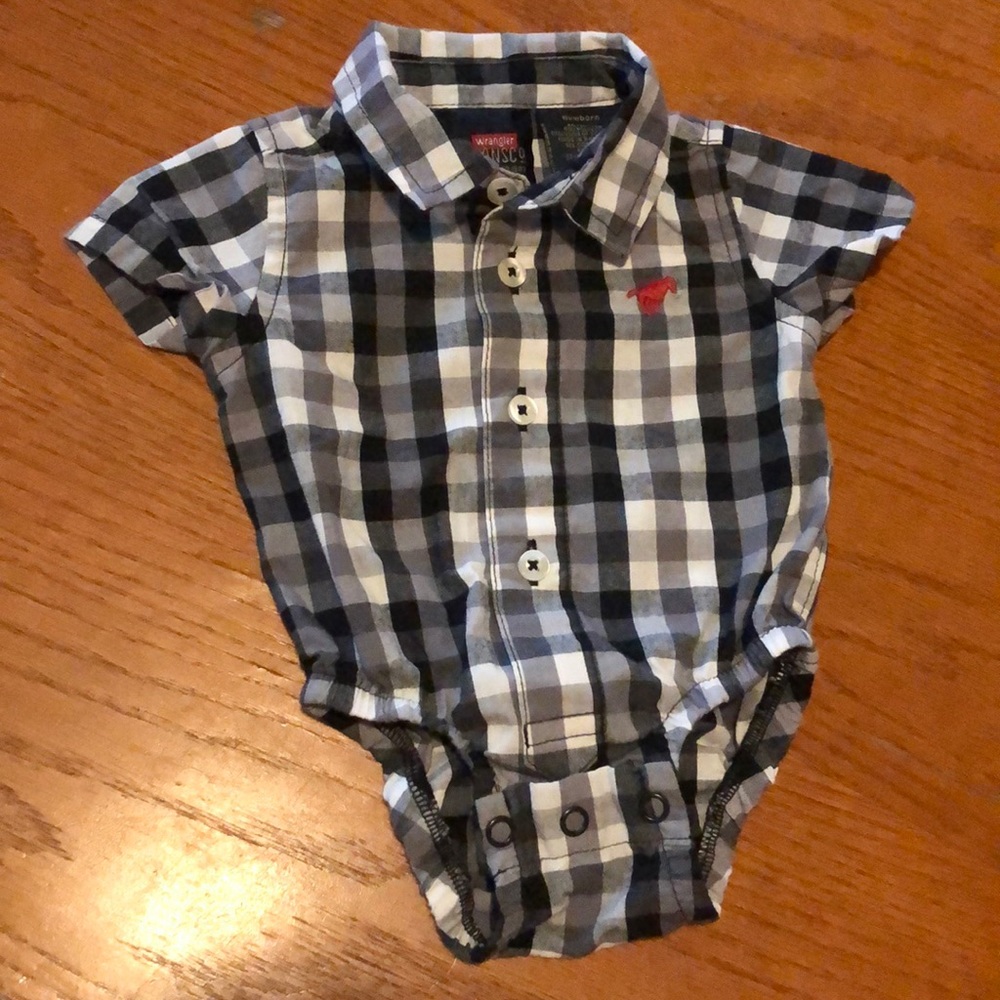 Newborn baby boy wrangler polo